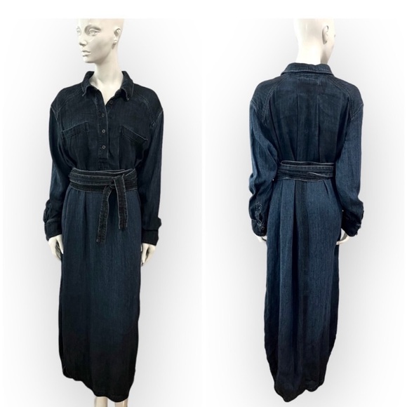 Free People Linen Blend Belted Tunic - Picture 2 of 6